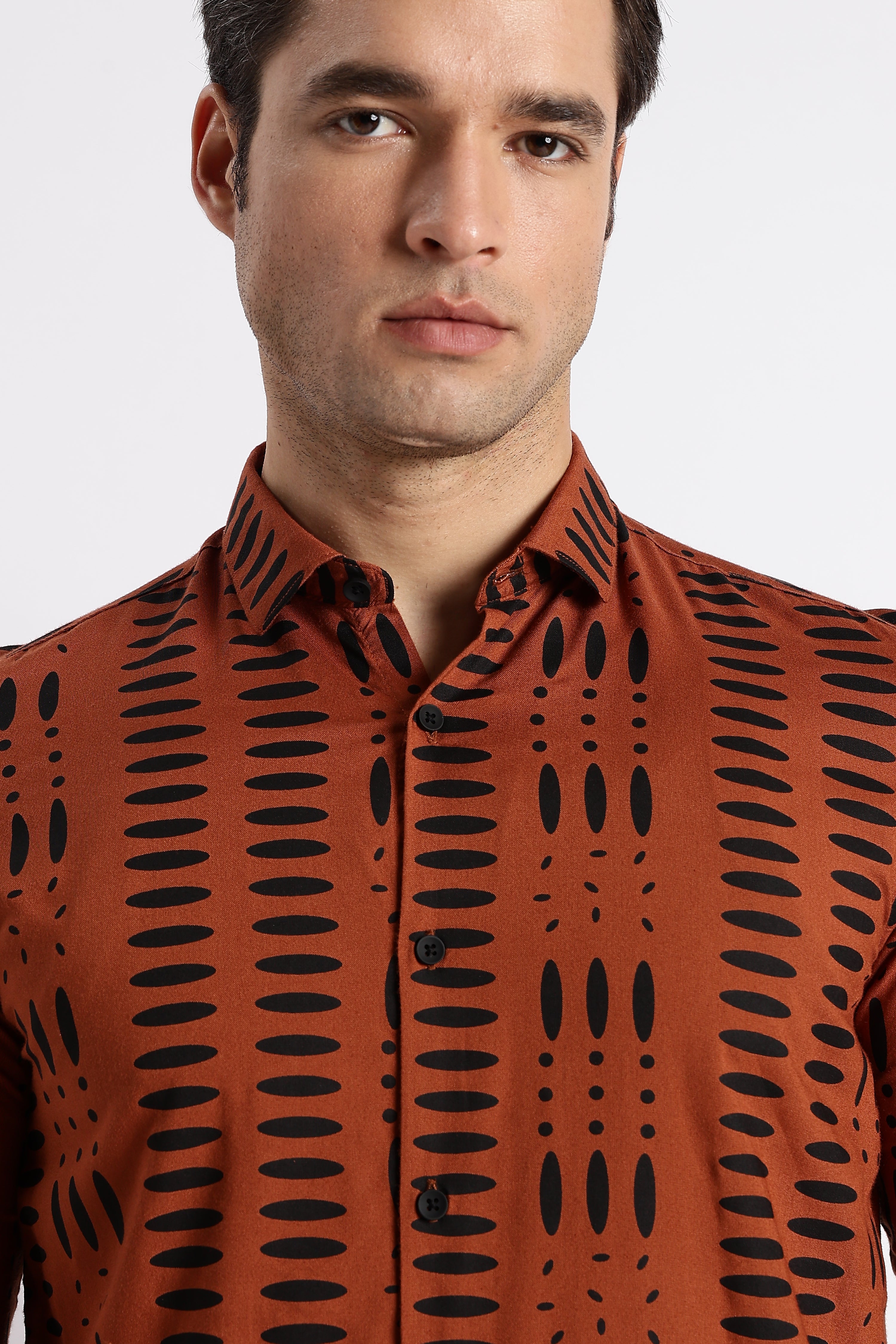 Men Midnight Ember Printed Shirt