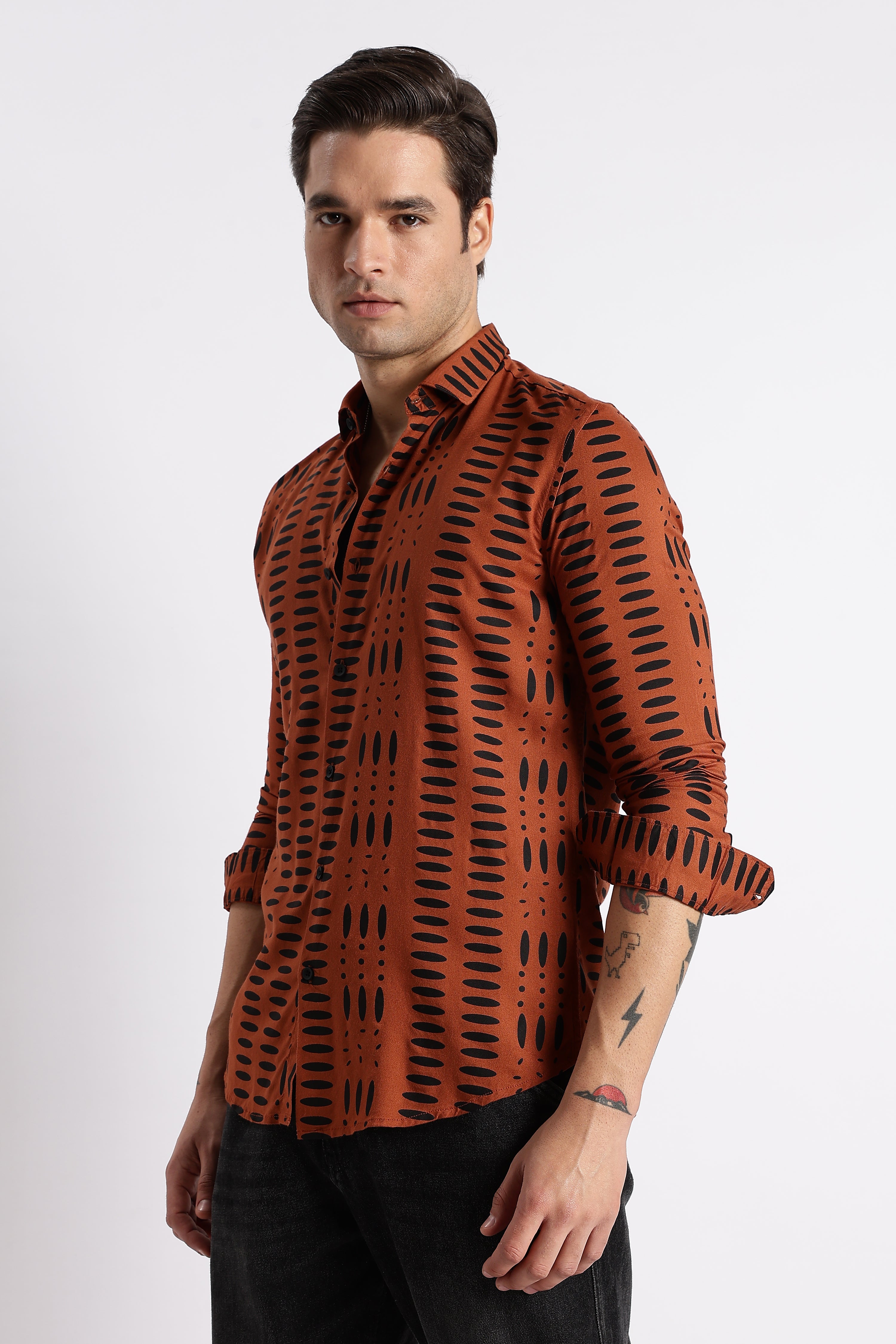 Men Midnight Ember Printed Shirt