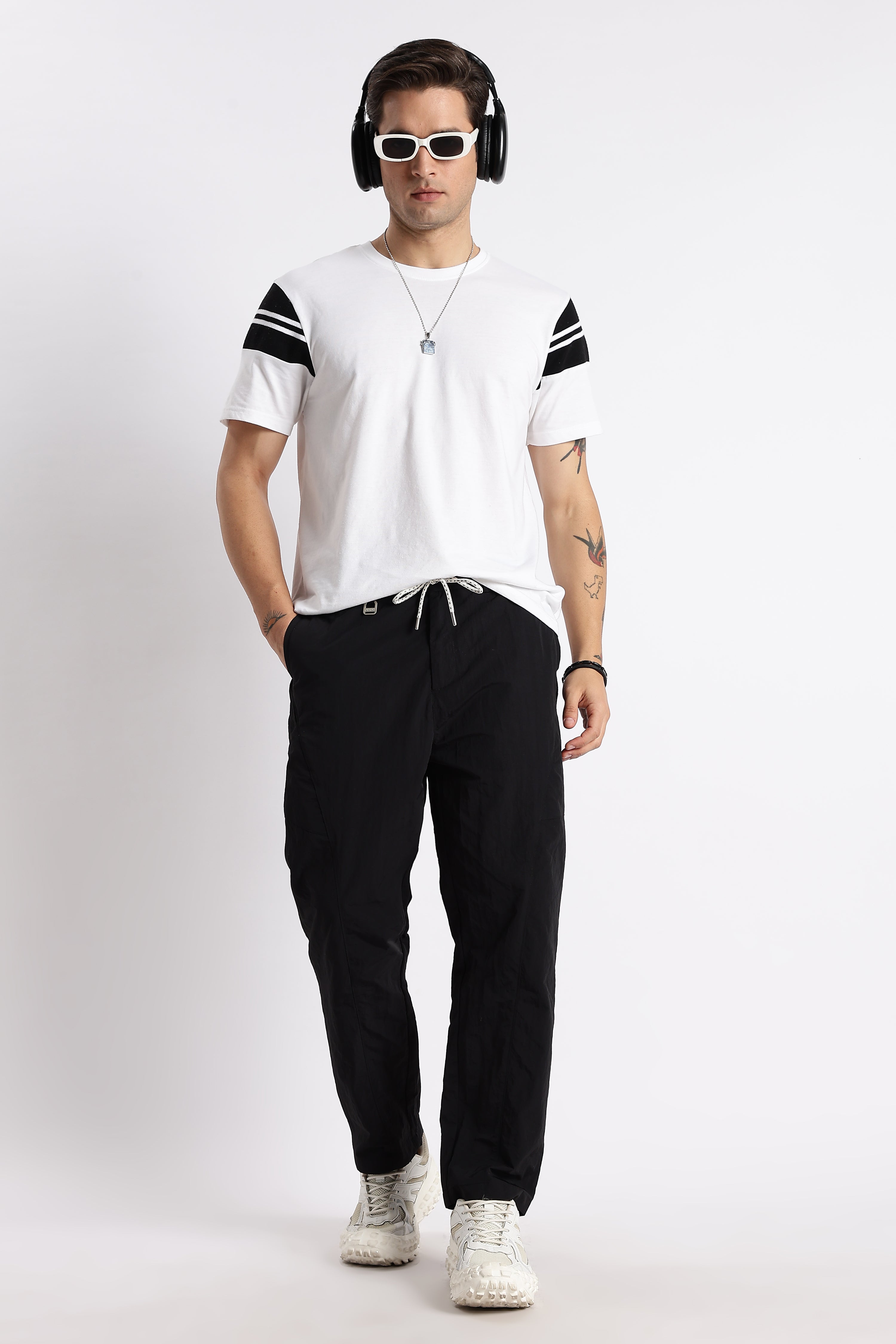 Men Streetwear Utility Drawcord Bottoms