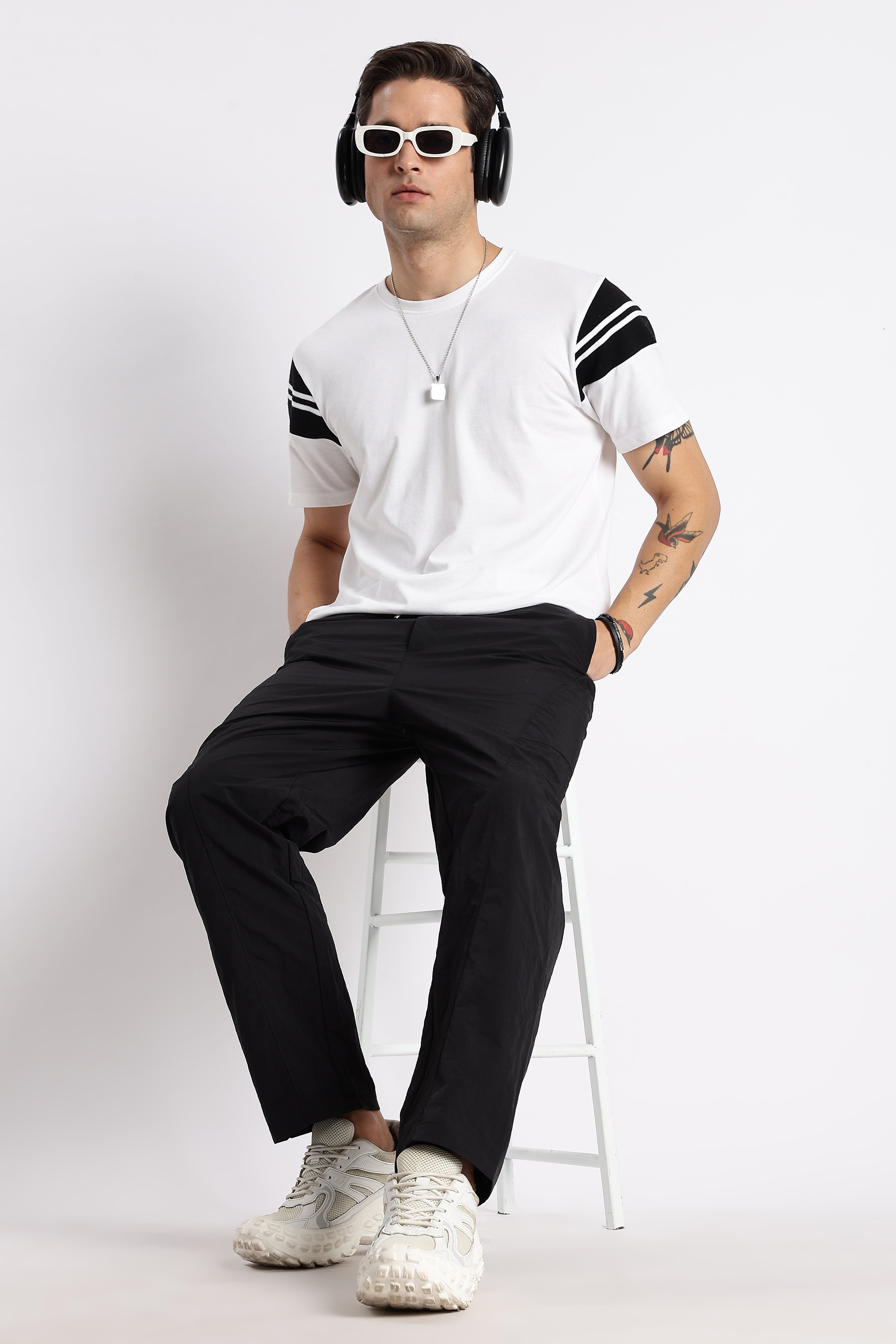 Men Streetwear Utility Drawcord Bottoms