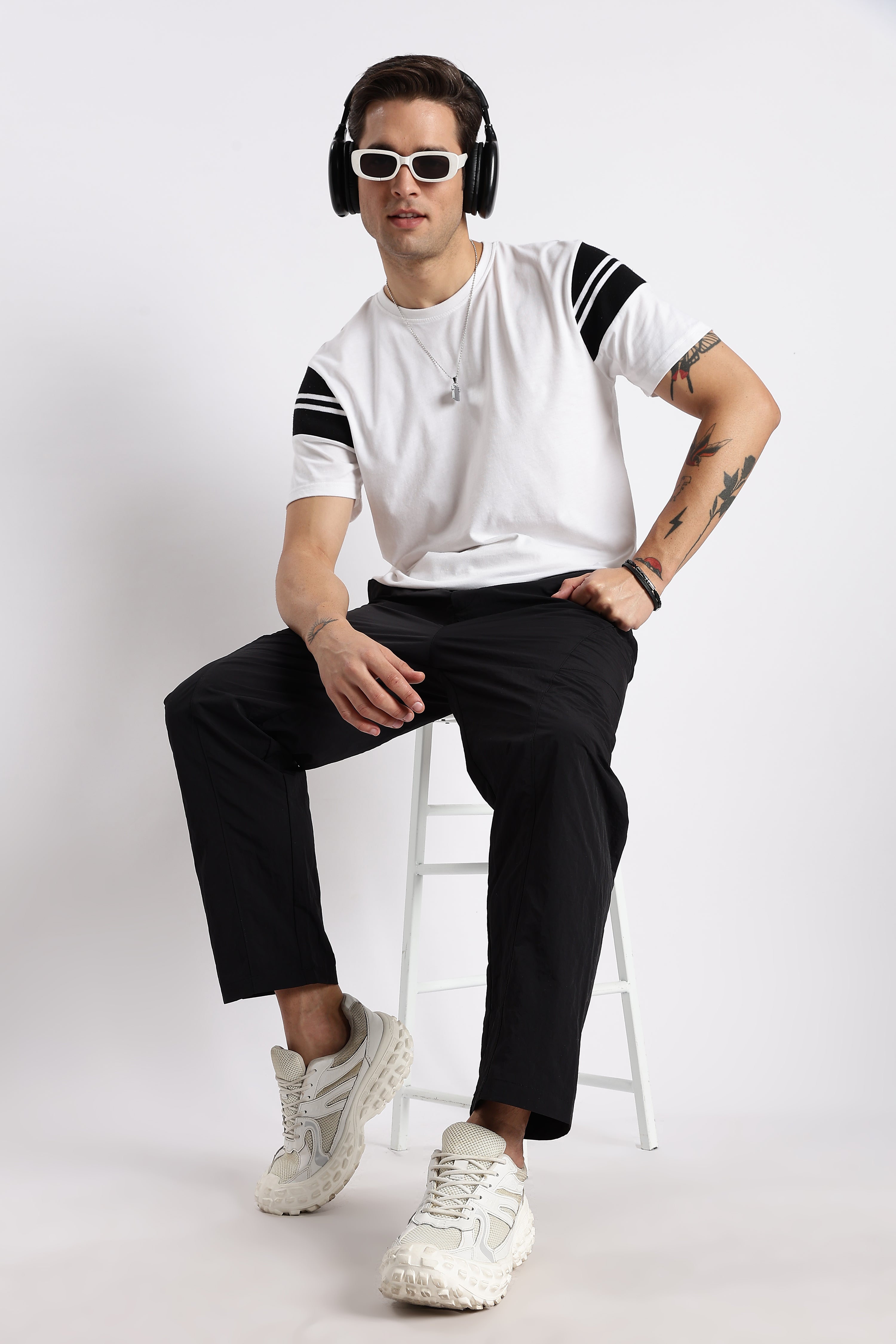 Men Streetwear Utility Drawcord Bottoms