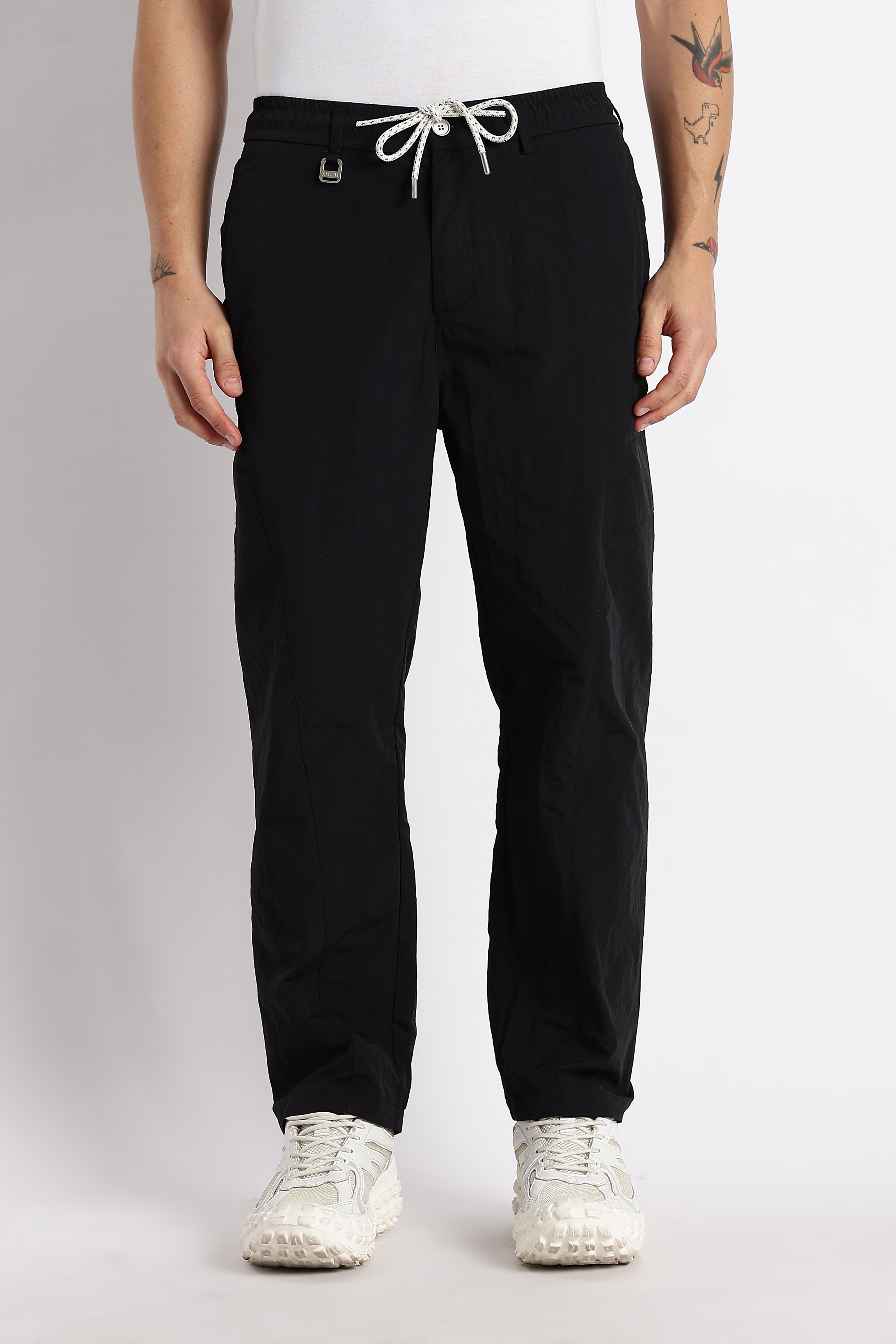 Men Streetwear Utility Drawcord Bottoms
