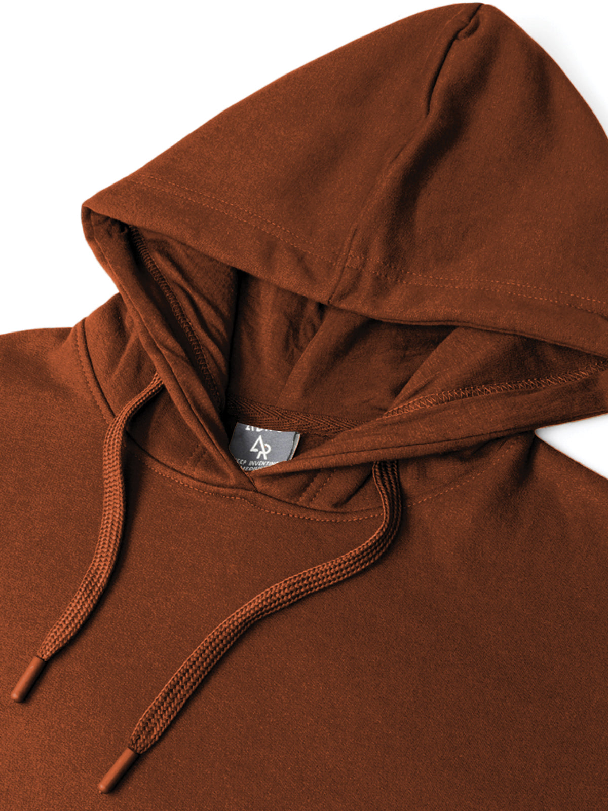 Men Brown Cotton Fleece Hoodie