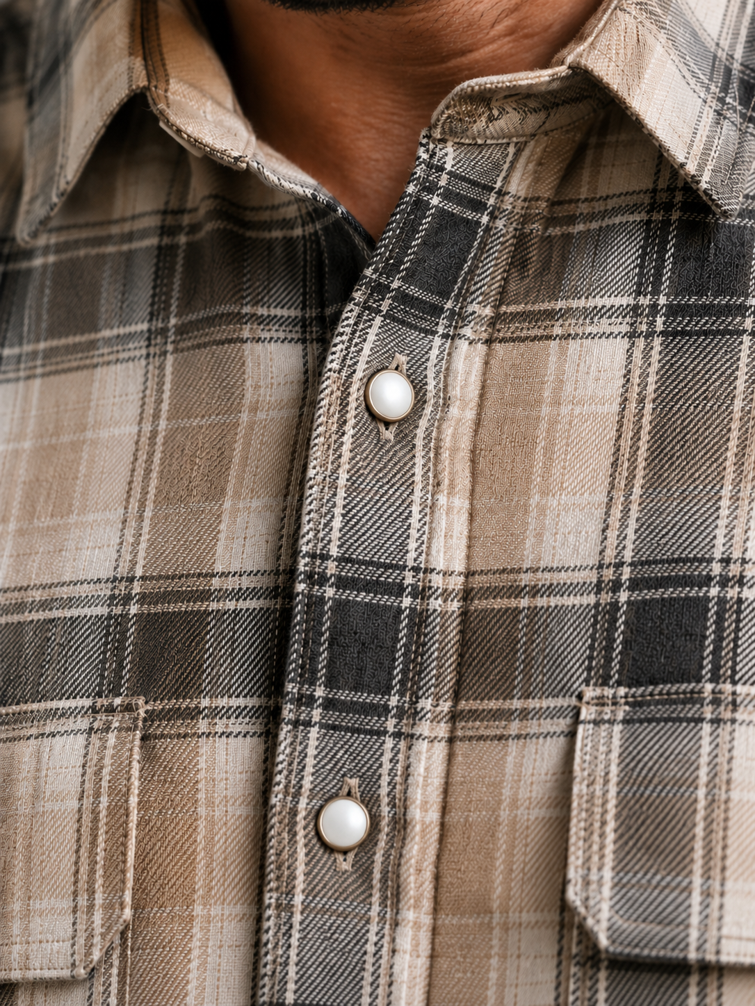 Men Brown Heritage Plaid Shirt