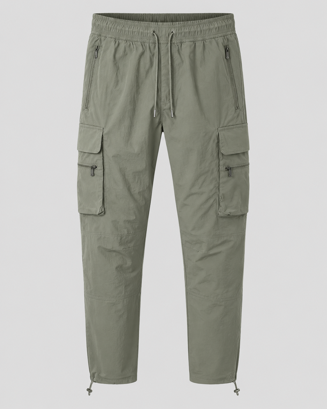 Men Olive Utility Cargo Joggers