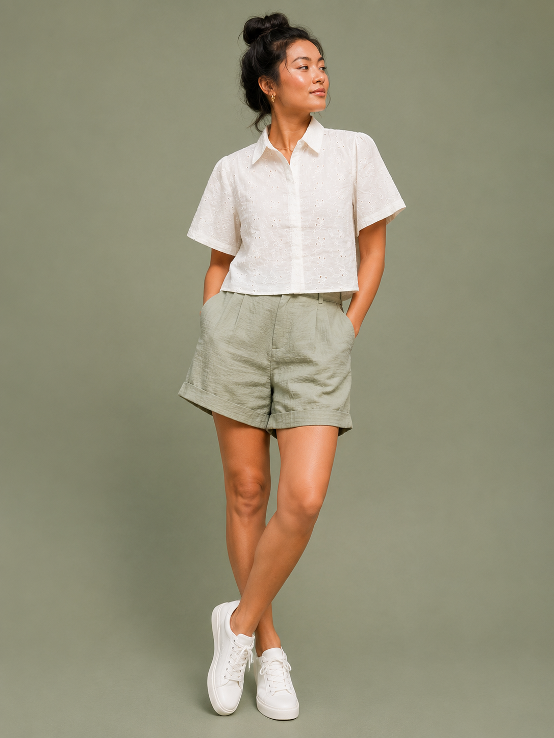 Women White Modern Shirt