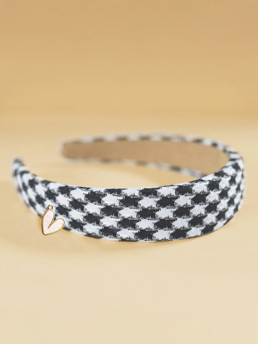 Women Multi Puff Hair Band With Heart Charm