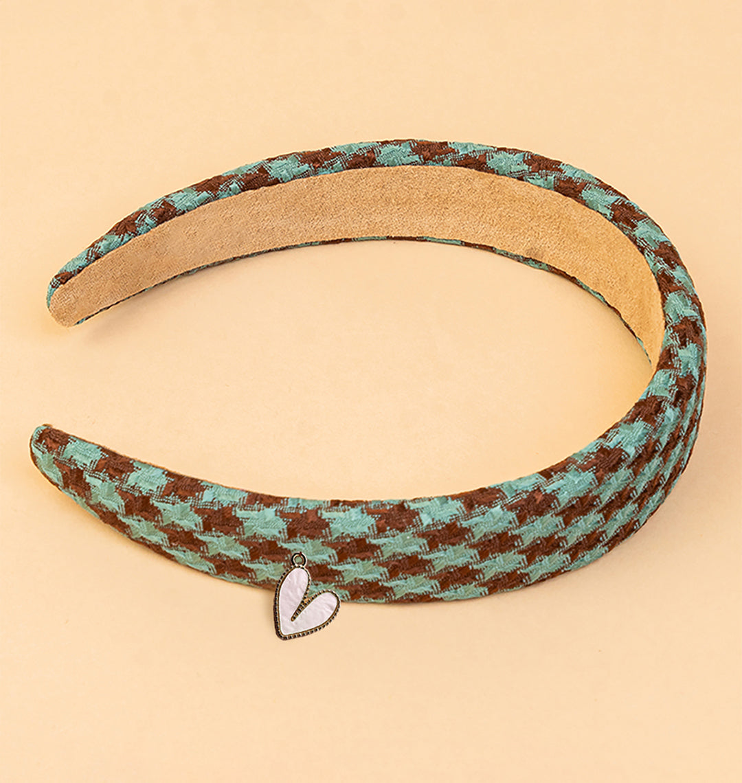 Women Multi Puff Hair Band With Heart Charm