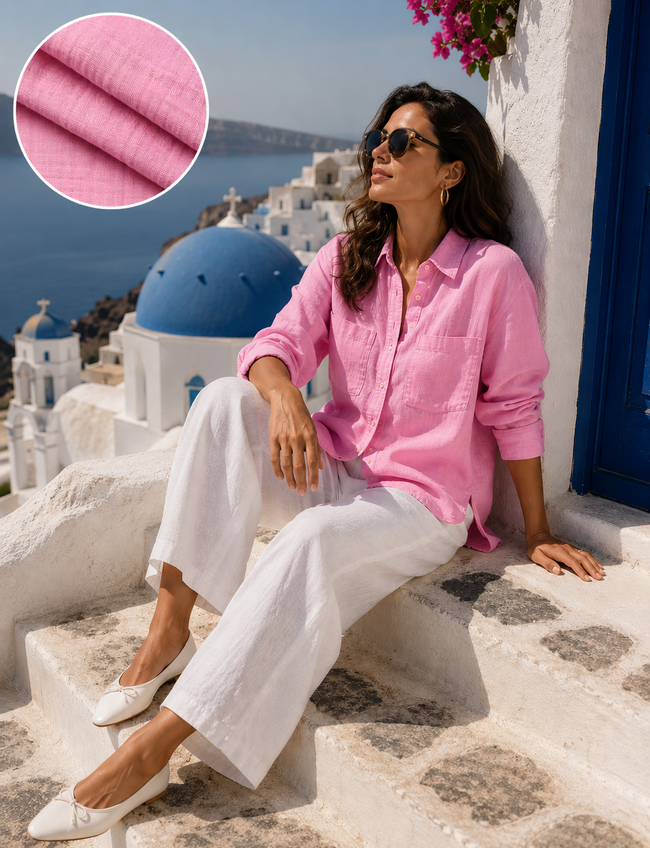 Women Pink Classic Shirt