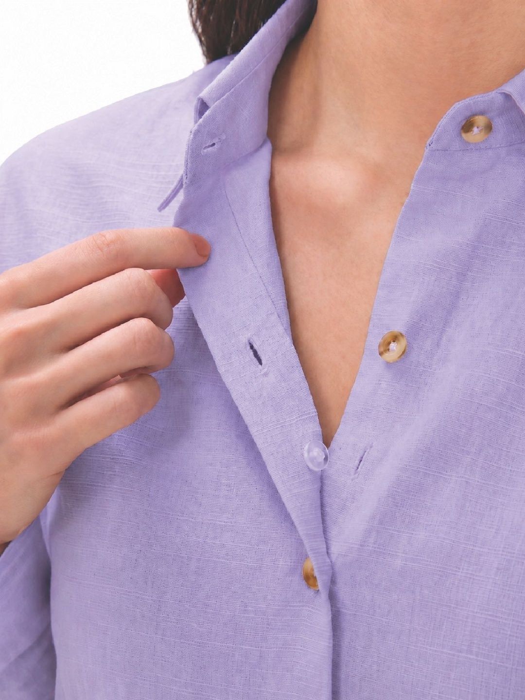 Women Lavender Formal Shirt
