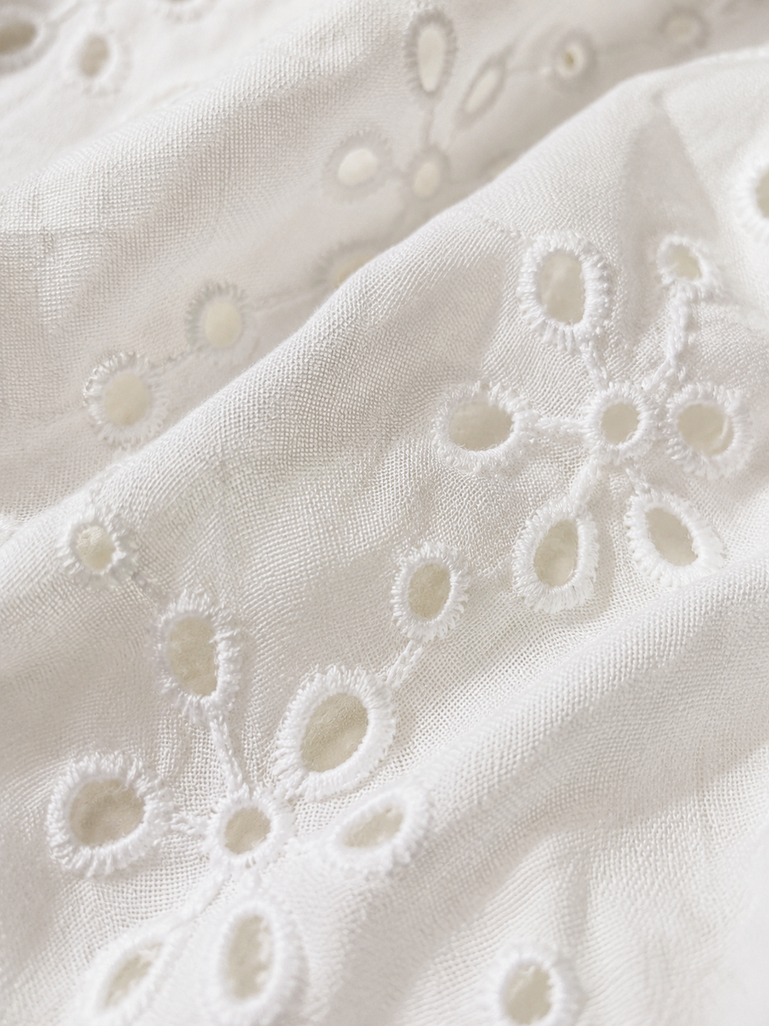 Women White Broderie Flutter Sleeve Top