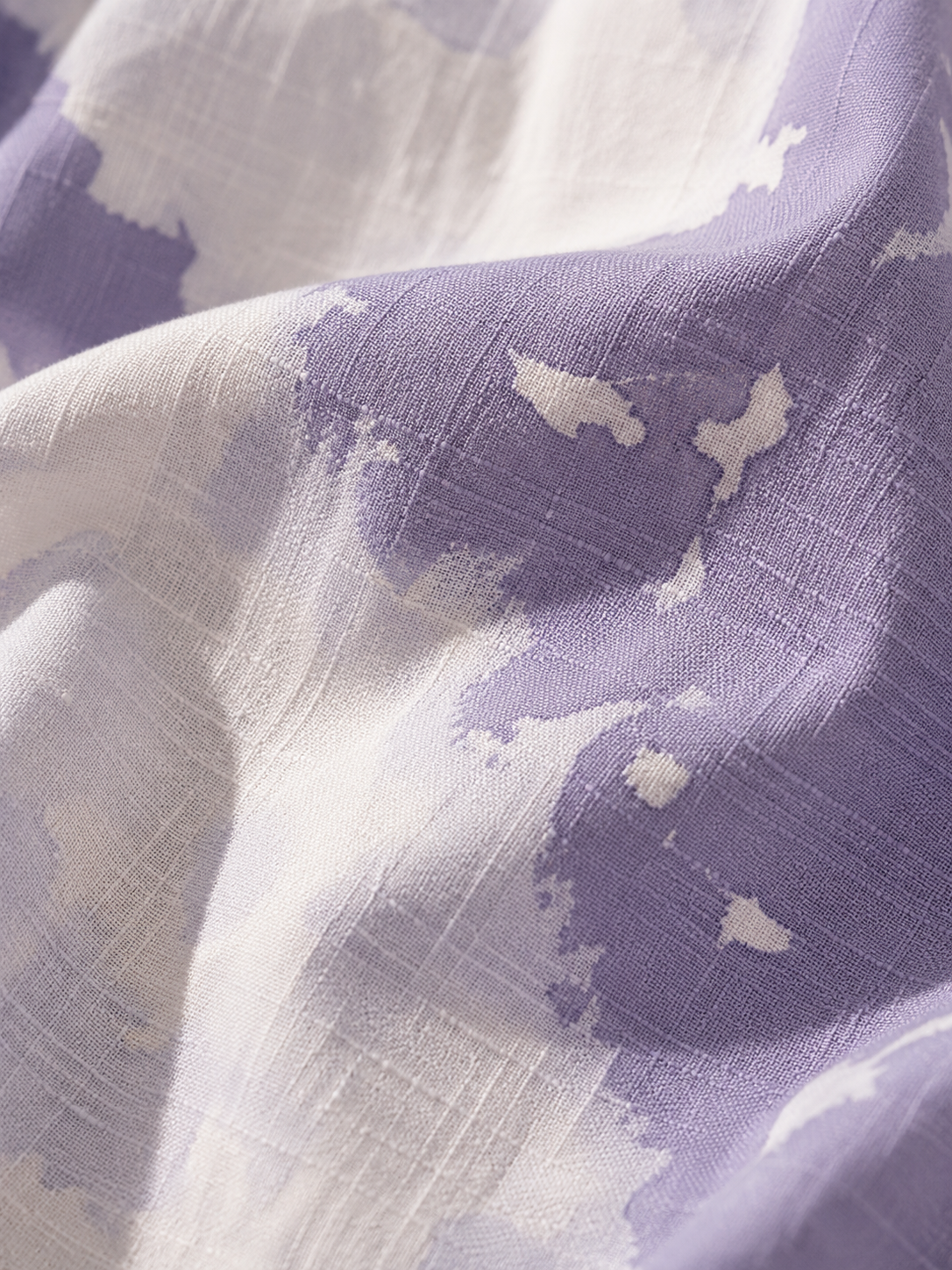 Men Purple Watercolor Print Shirt