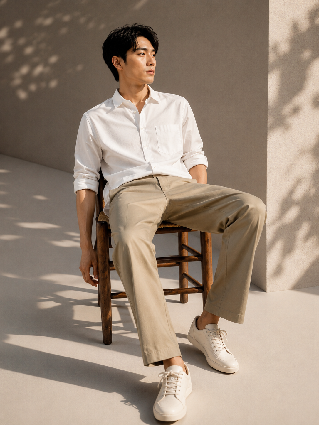 Men White Oxford Button Down Shirt