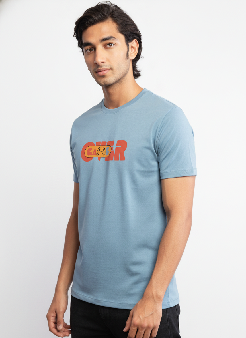 Men Regular Pure Cotton Printed T-Shirt