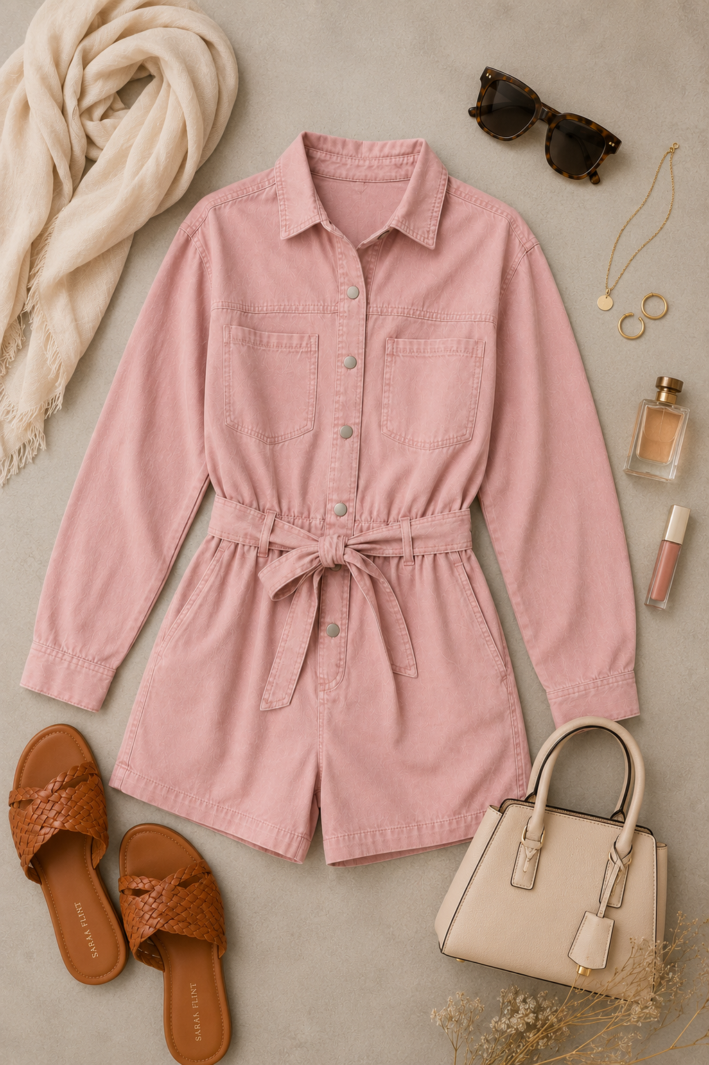 Women Pink Utility Shirt Dress