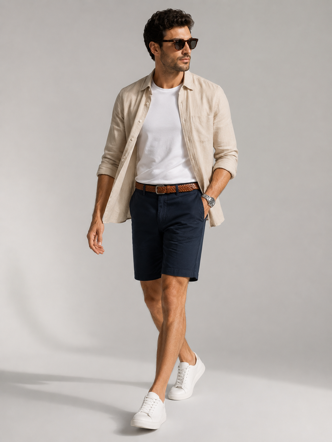 Men Navy Everyday Smart Shorts
