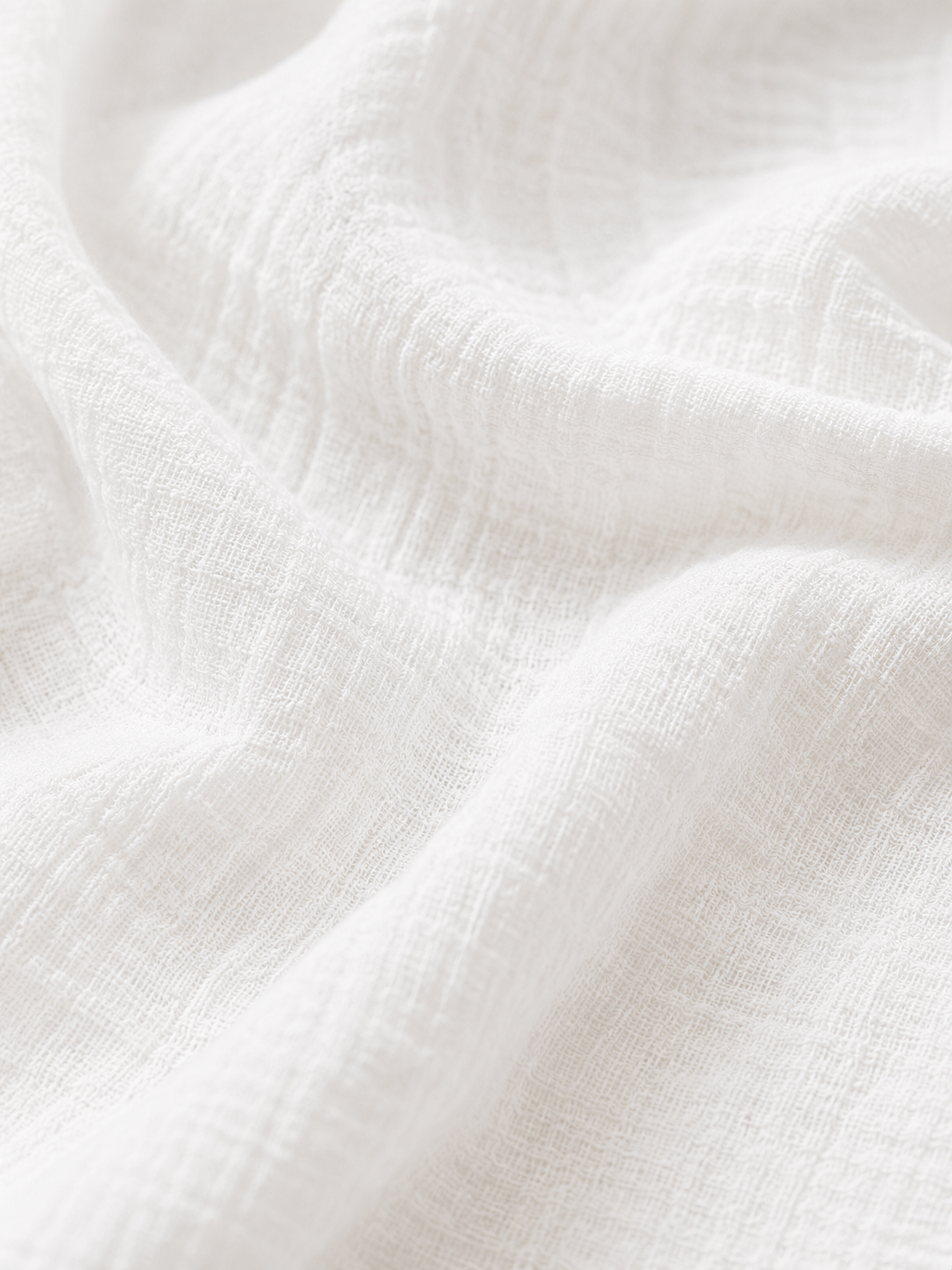 Women White Frilled Double Gauze Top