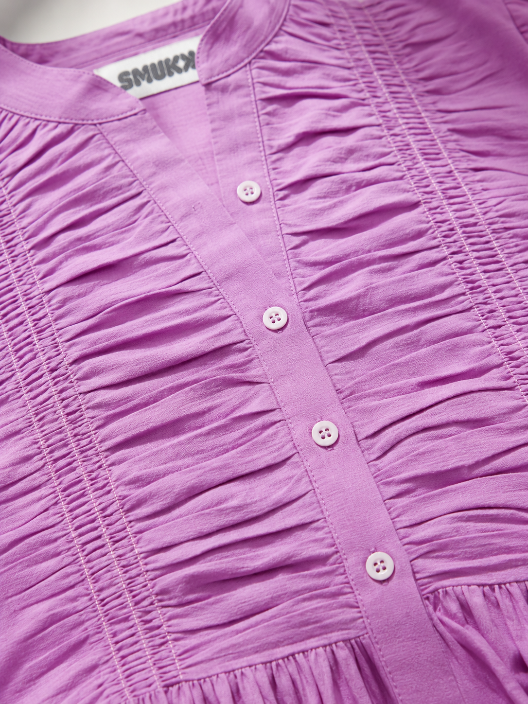 Women Pink Ruffle Front Peplum Top