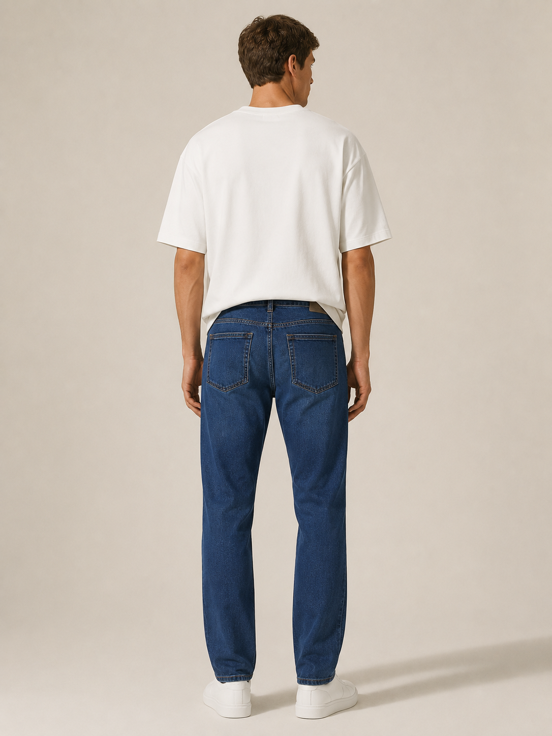 Men Dark Blue Straight Fit Jeans