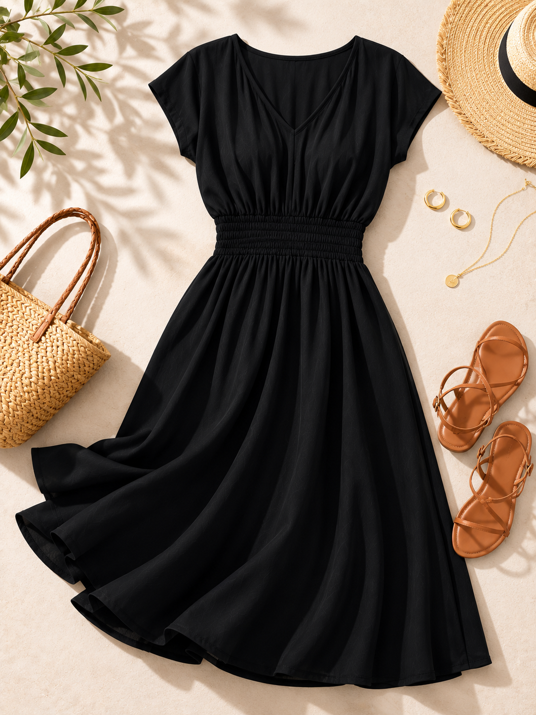 Women Black Fit & Flare Comfort Dress