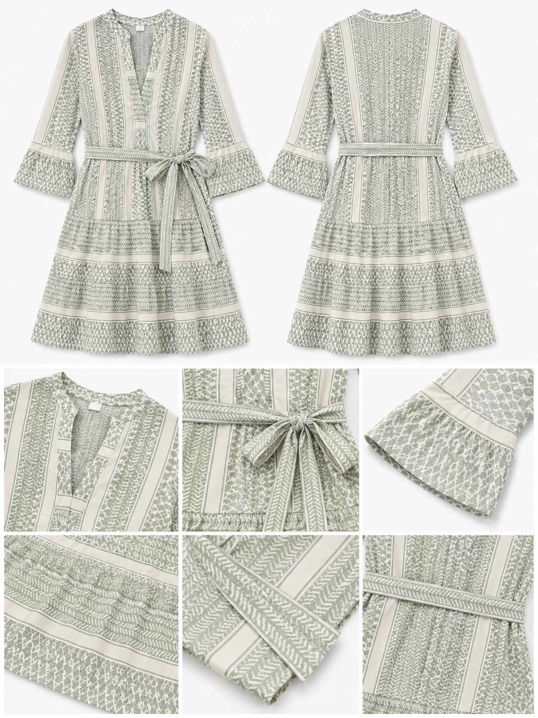 Women Green A-Line Dress