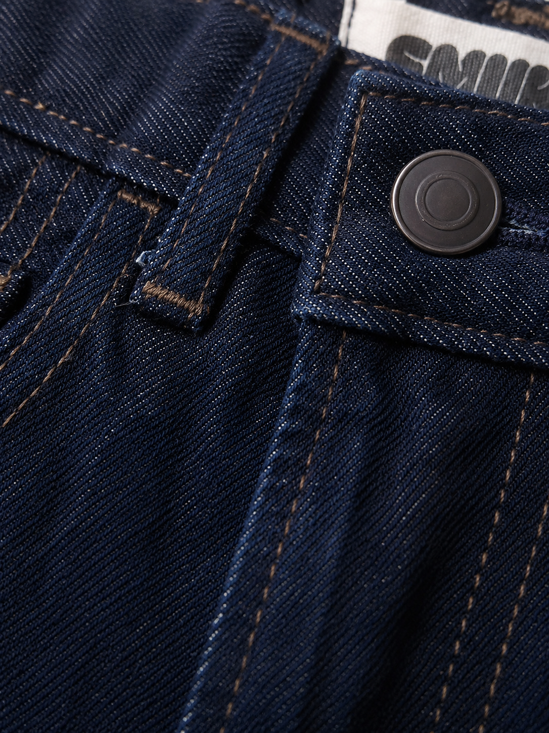 Men Navy Washed Denim Shorts