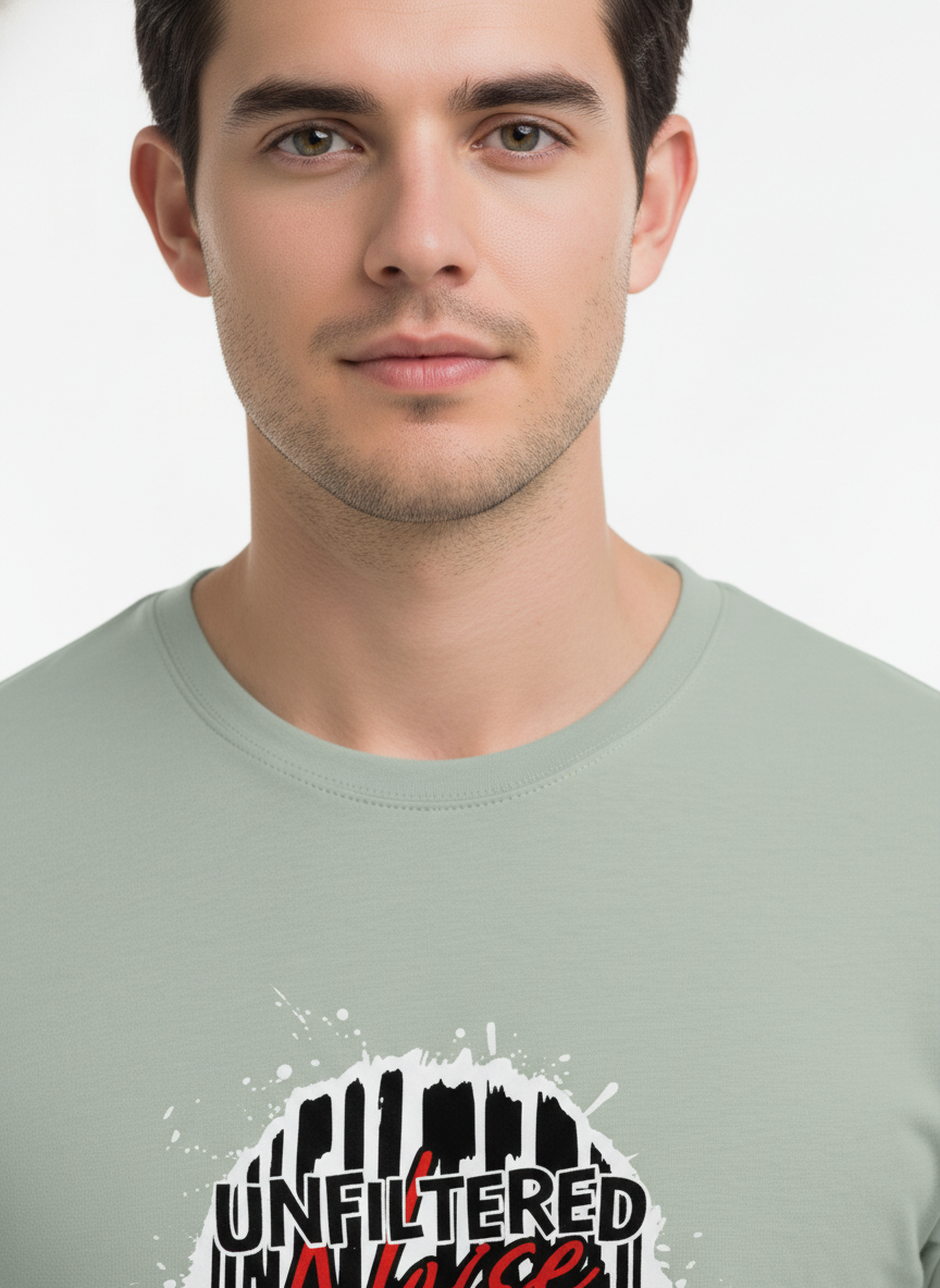 Men Regular Pure Cotton Printed T-Shirt