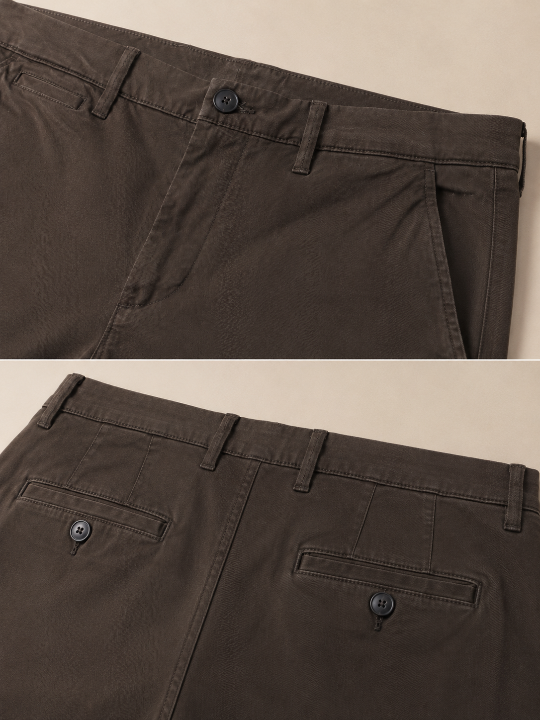 Men Brown Tailored Stretchable Chinos