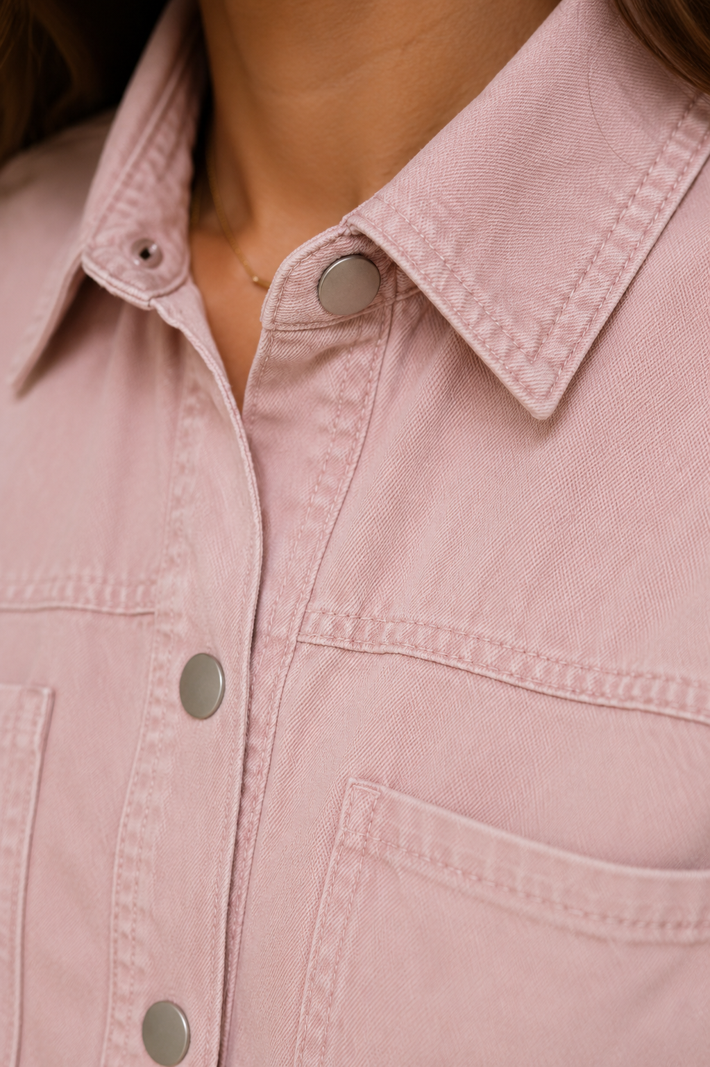 Women Pink Utility Shirt Dress