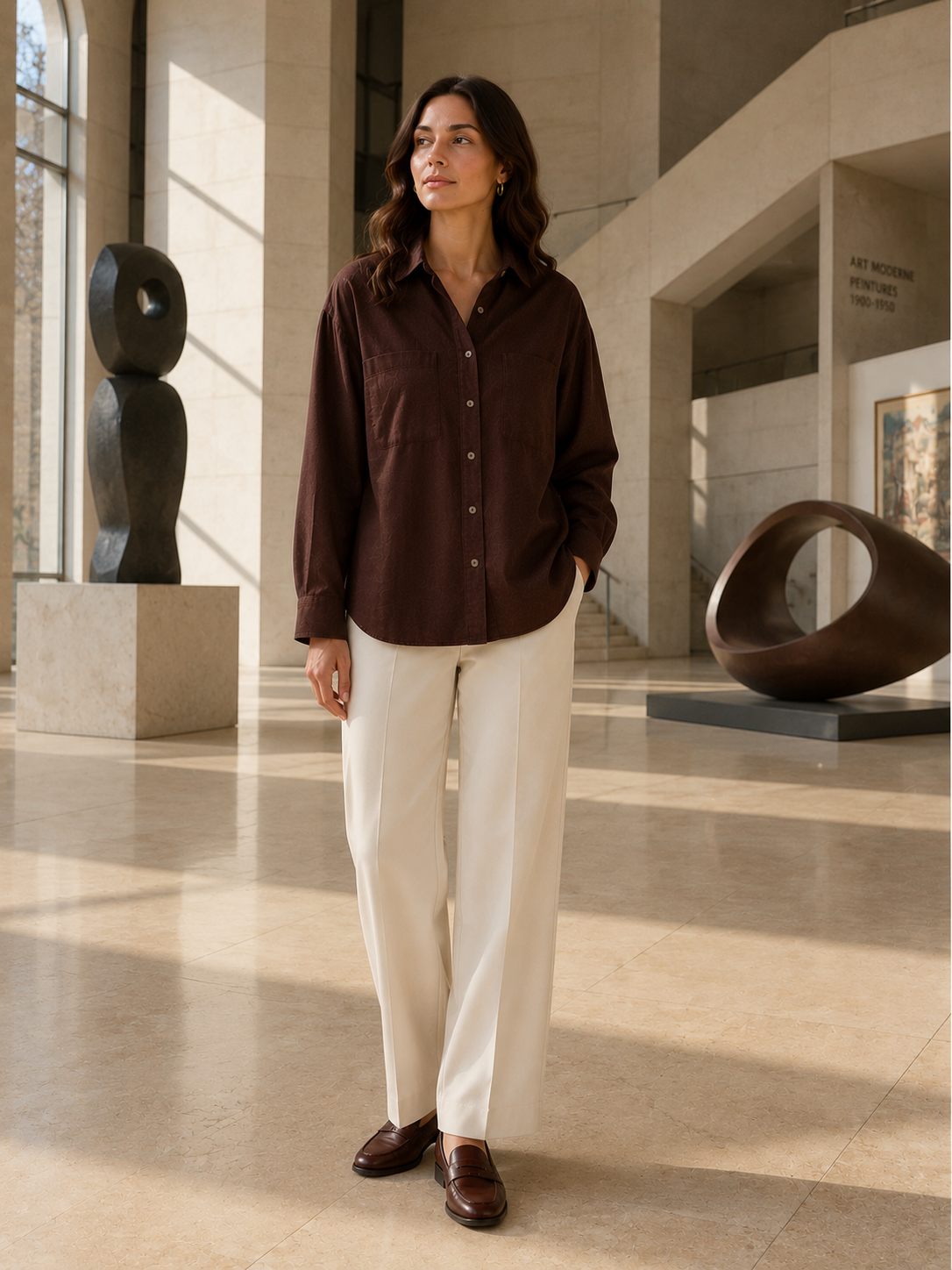 Women Brown Classic Shirt