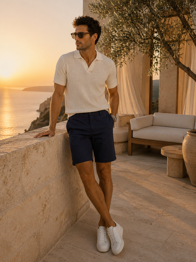 Men Navy Everyday Smart Shorts