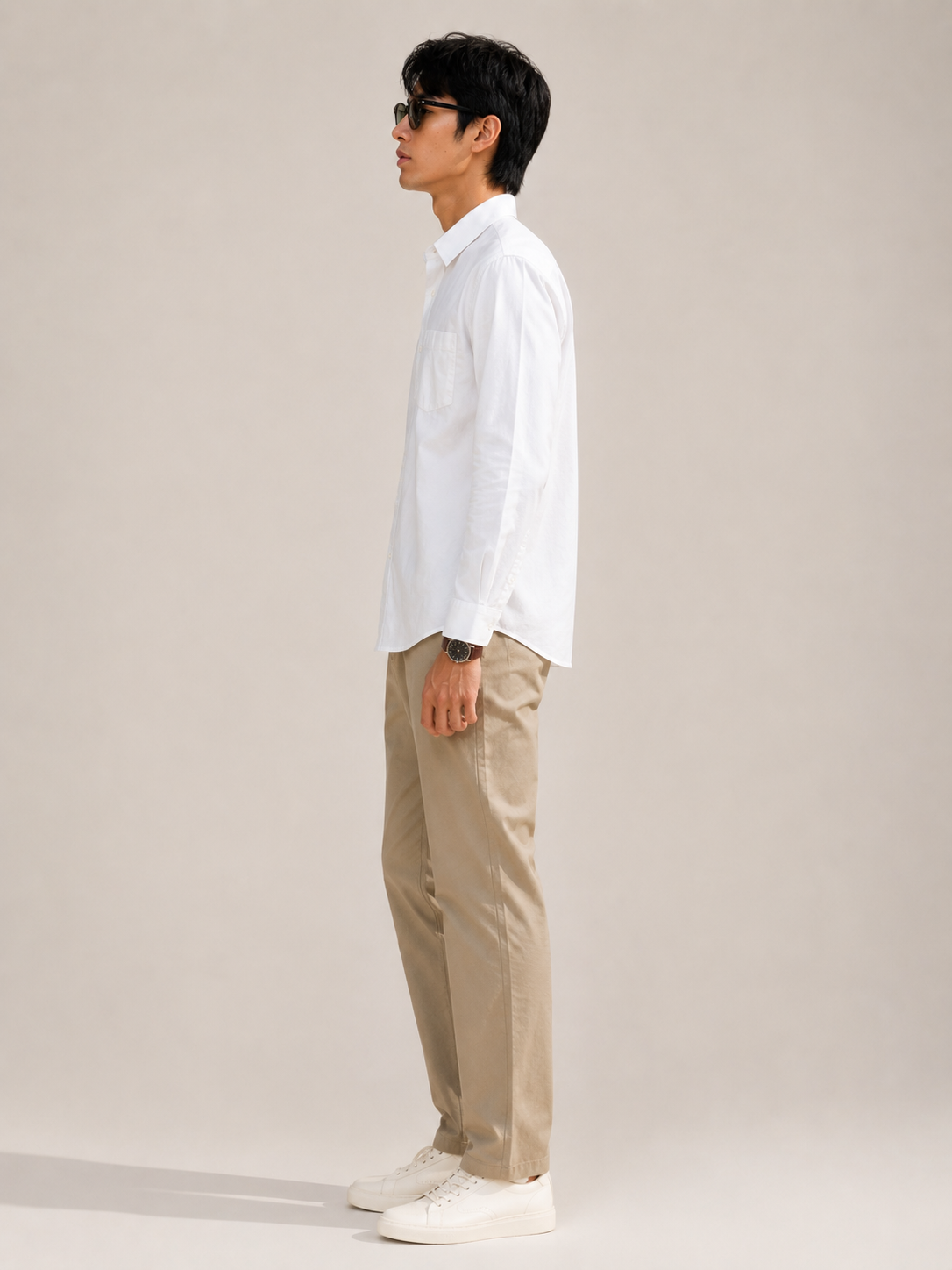 Men White Oxford Button Down Shirt