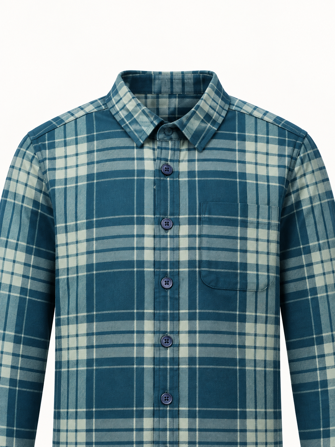 Men Green Checked Casual Shirt