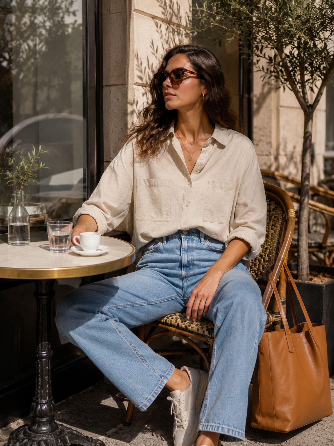 Women Beige Utility Shirt