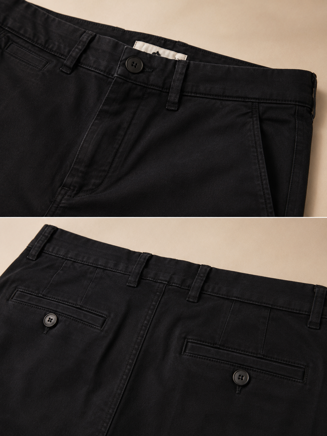 Men Black Tailored Stretchable Chinos