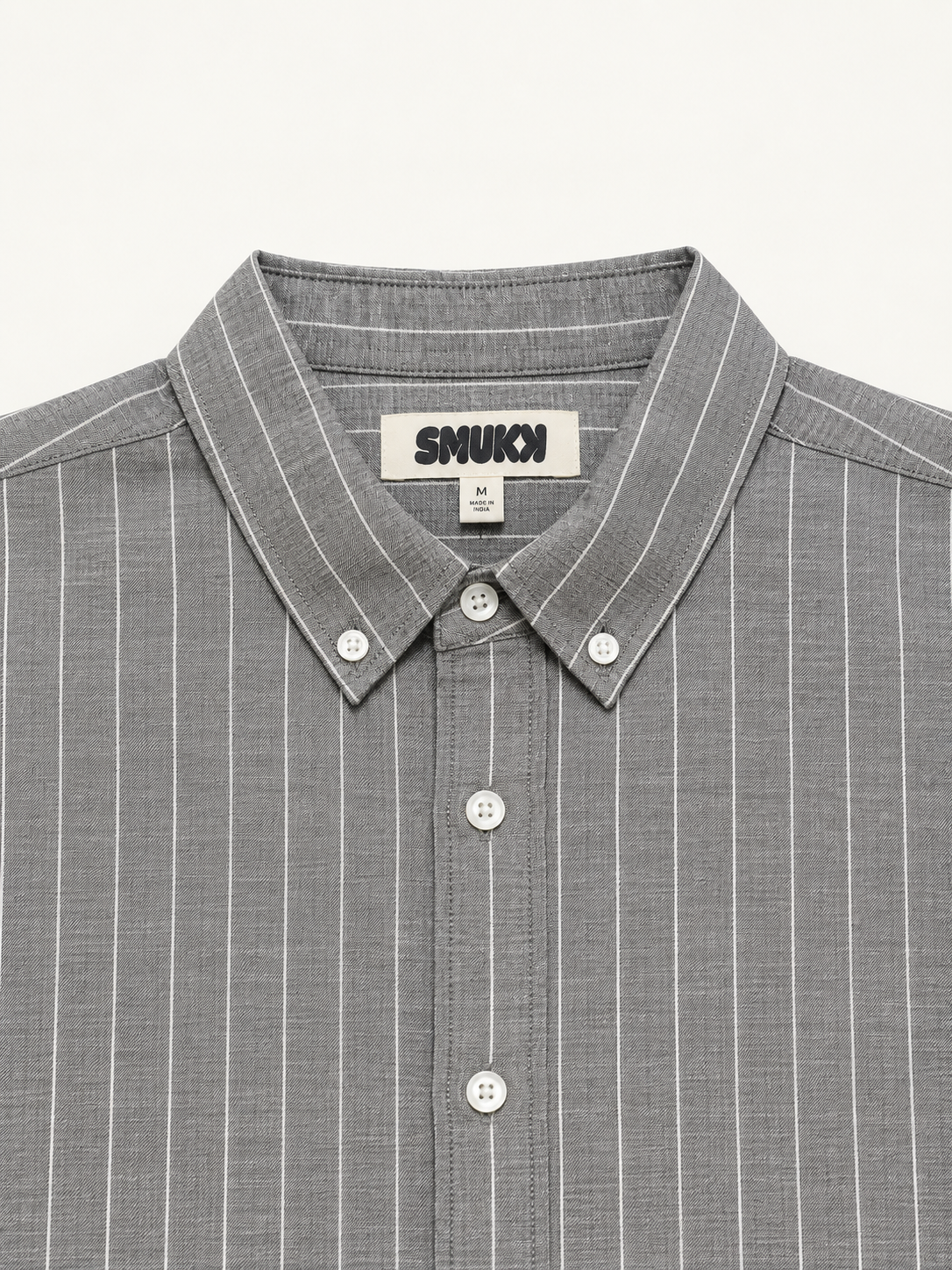 Men Grey Tailored Pinstripe Slim Shirt
