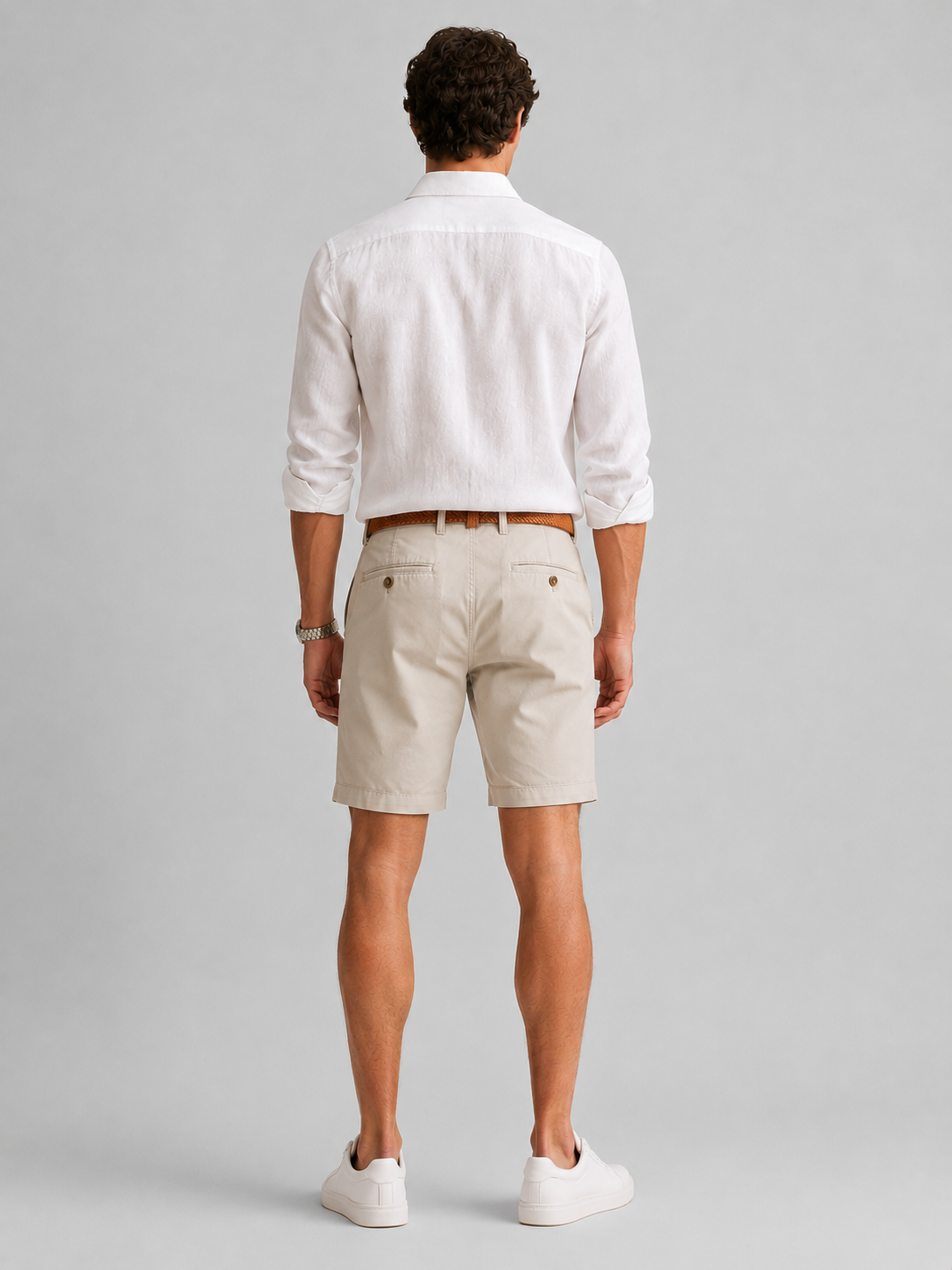 Men Beige Everyday Smart Shorts