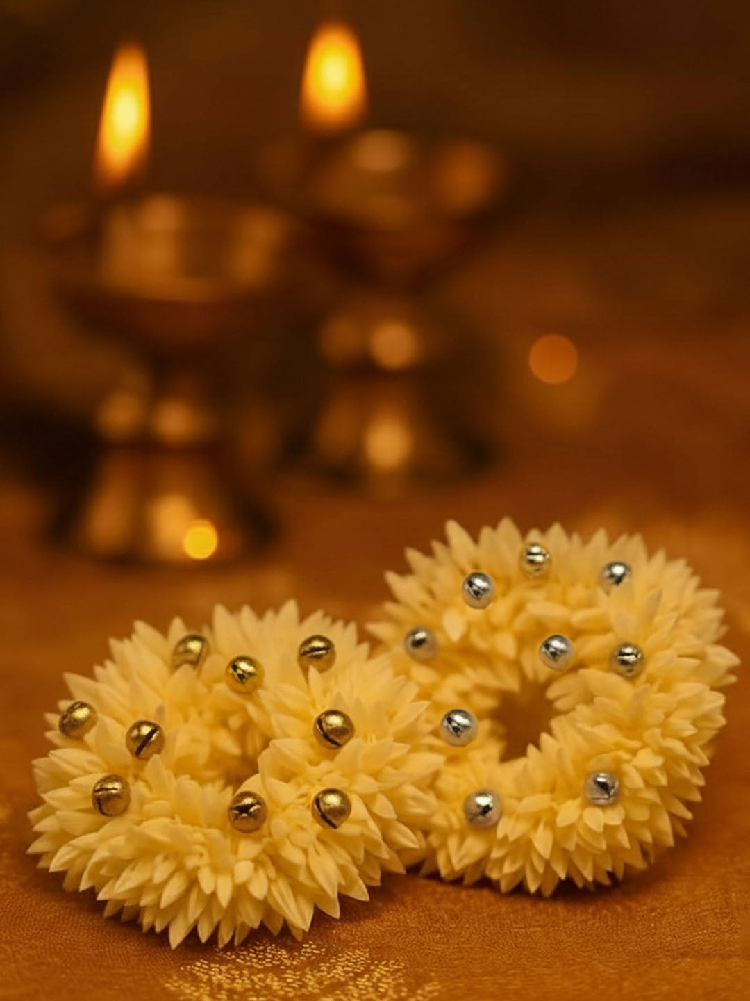 Scented Gajra Scrunchie with Ghungroo Set of 2