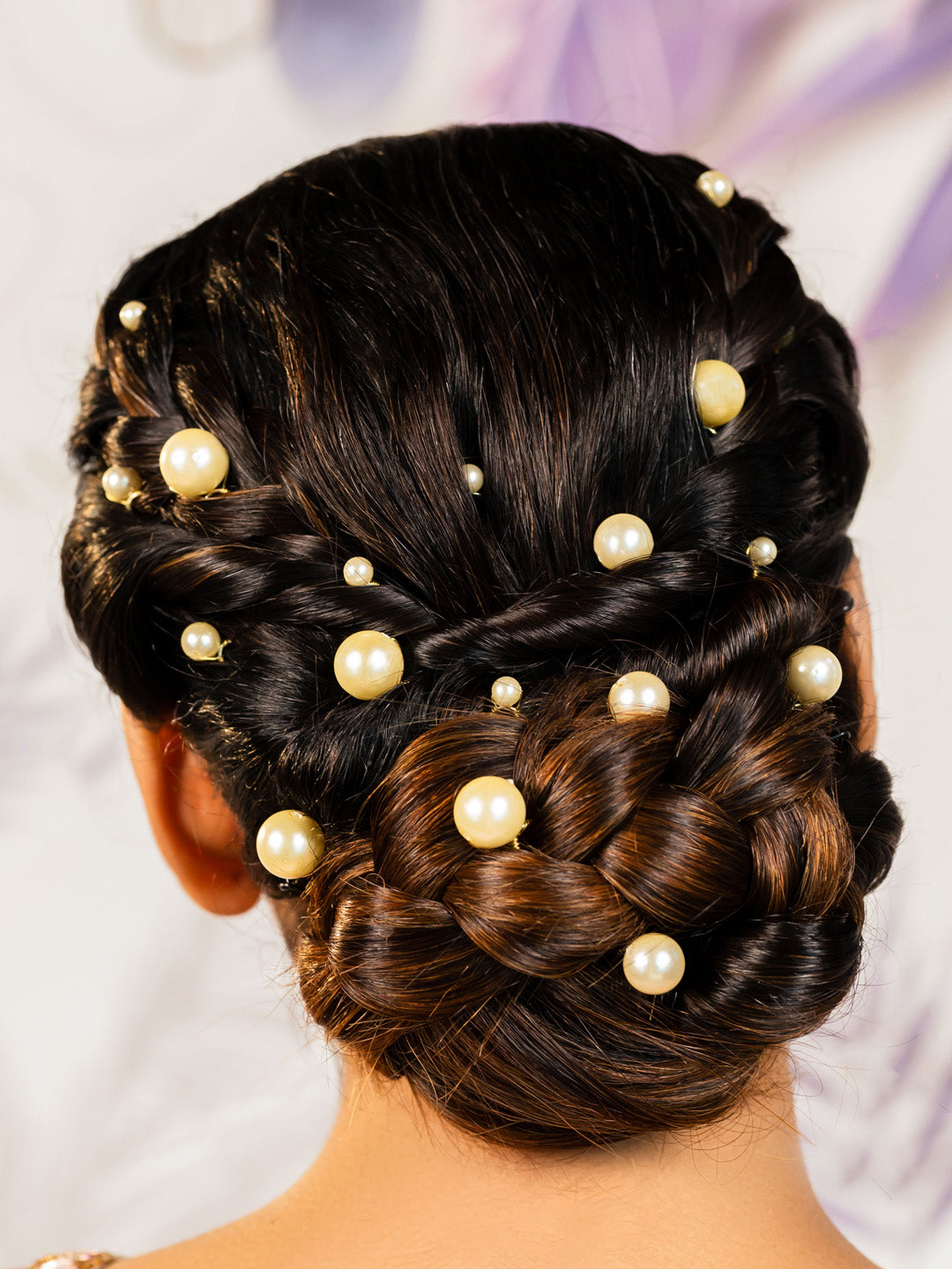 Women White Pearl Embellished Pins Set Of 12