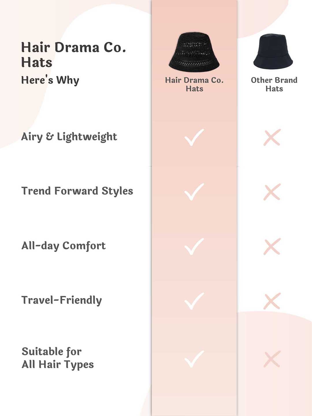 Black Knitted Crochet Sun Bucket Hat