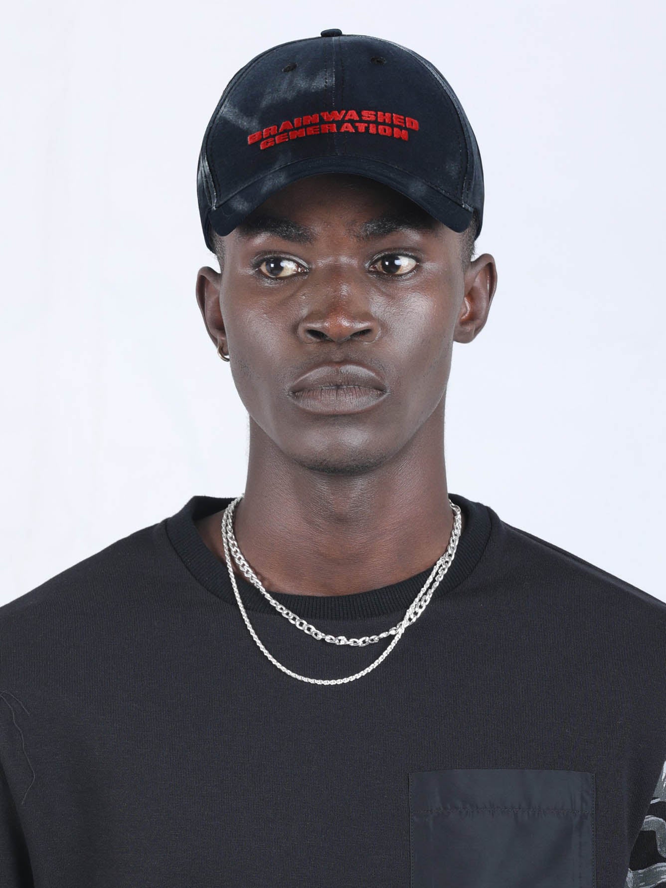 Men Tie Dye Embroidered Cap