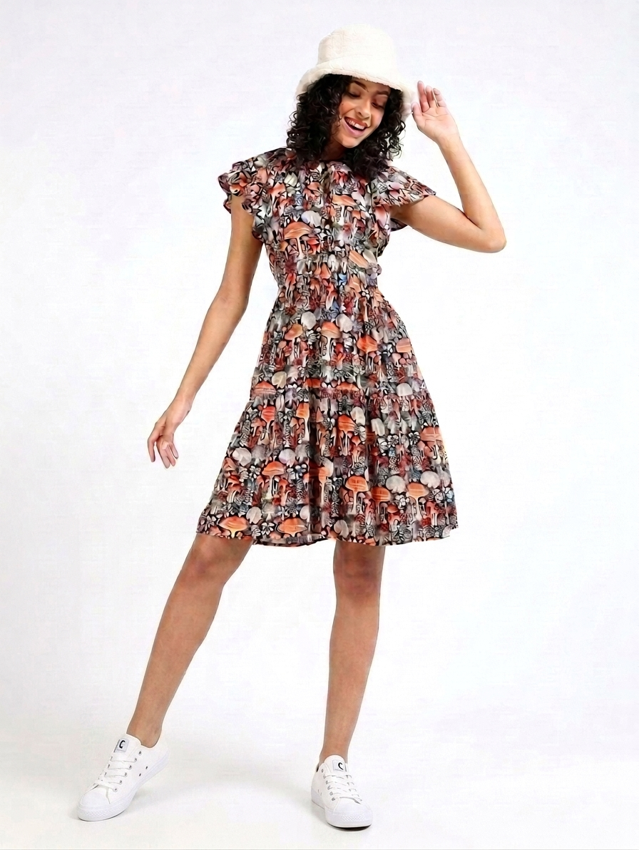 Women Multi Floral Print Dress