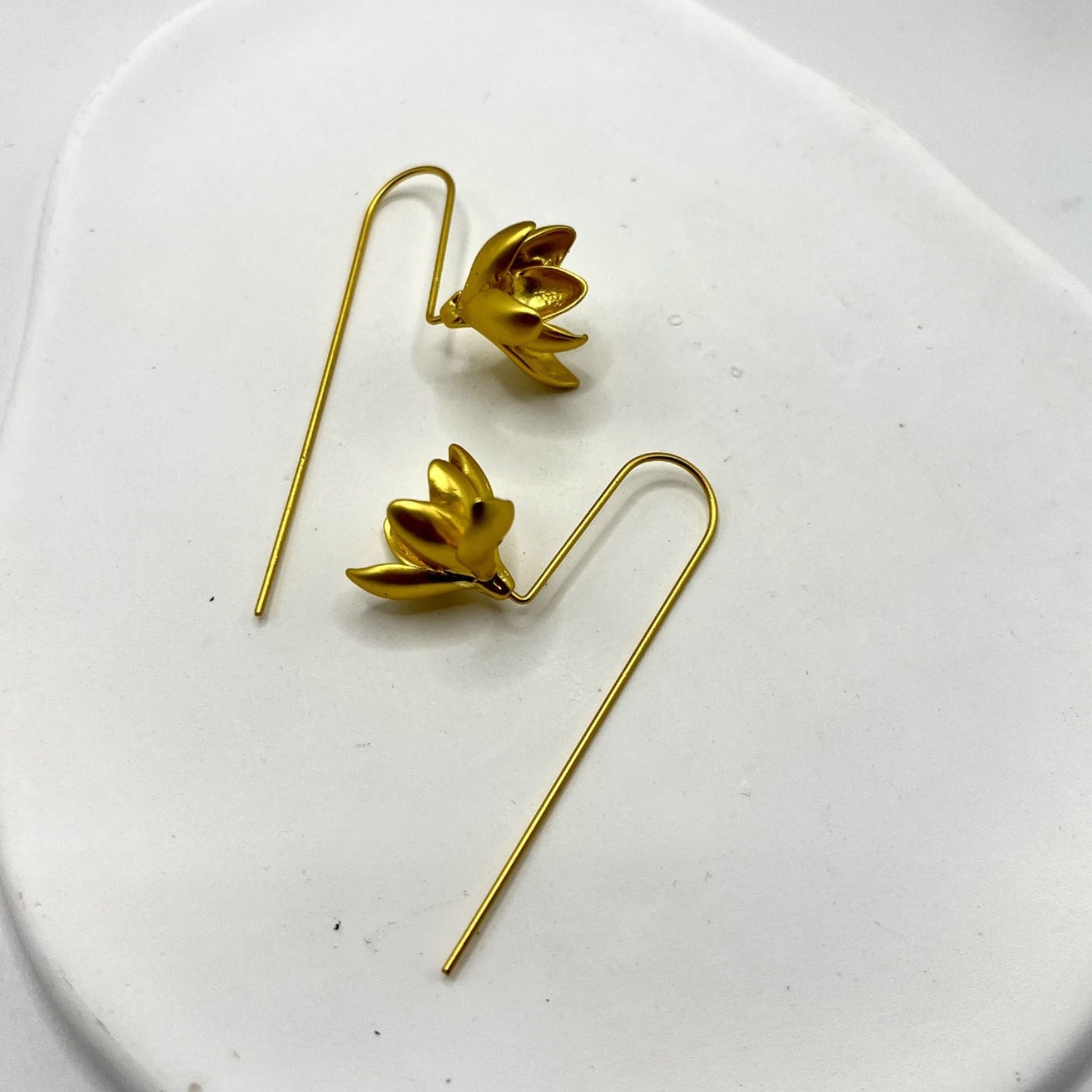 Golden Bloom Drop Earring