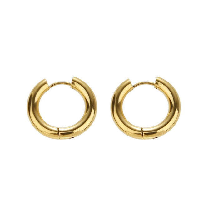 Classic Gold Chunky Hoop Earring