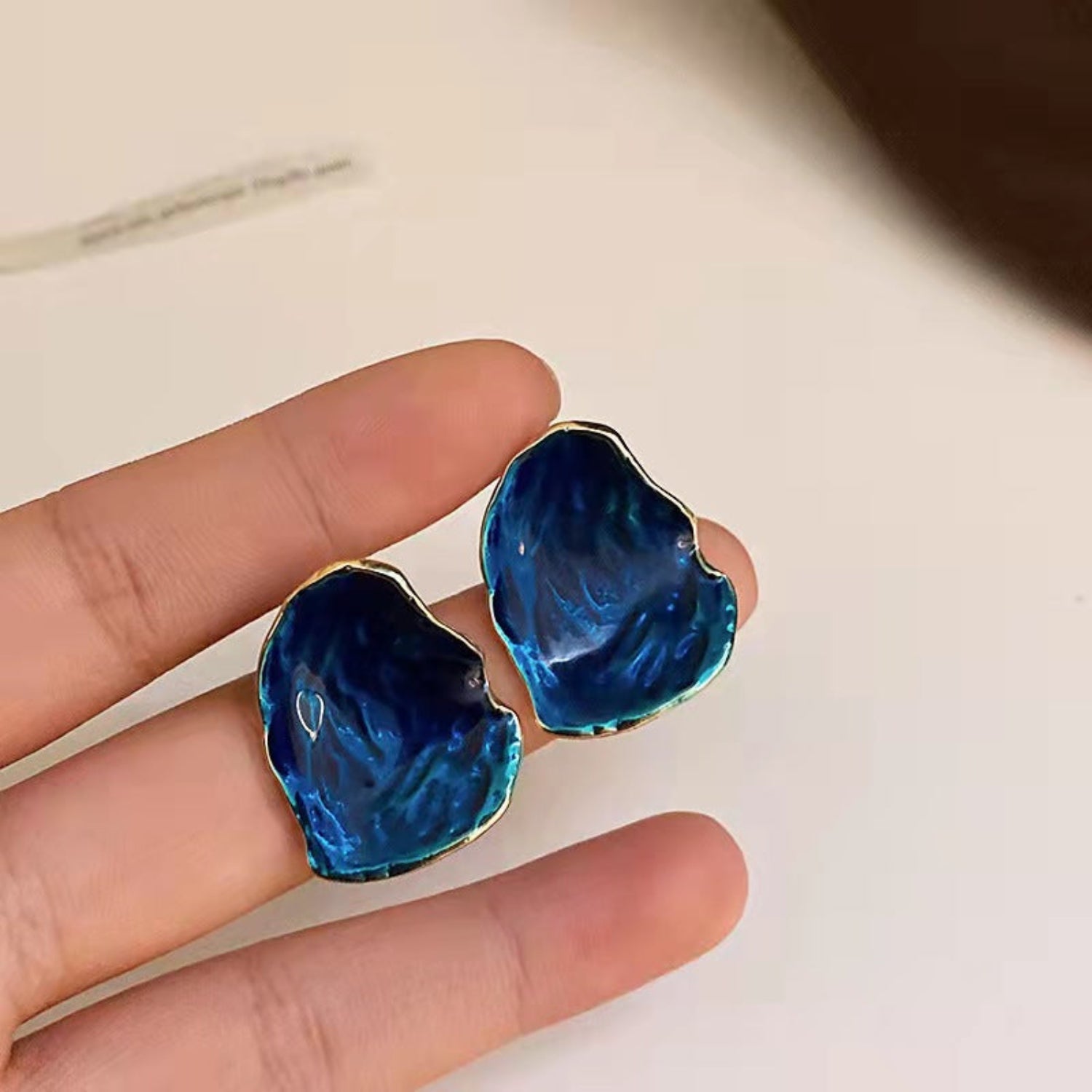 Blue Pin Earring