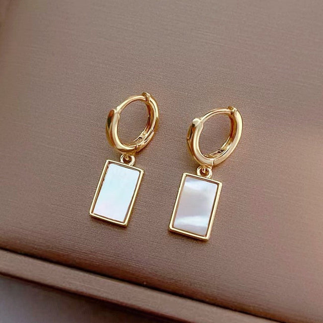 White Hoop Earring