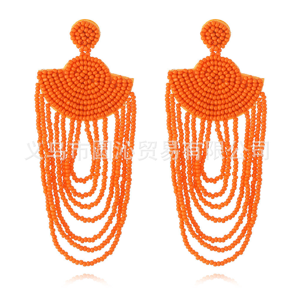 Orange Pin Earring