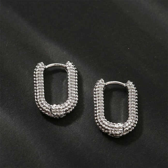 Silver Geometric Earring