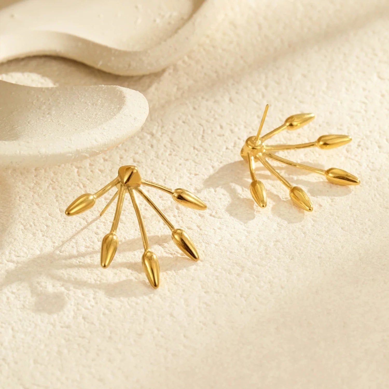 Modern Fanburst Stud Earring