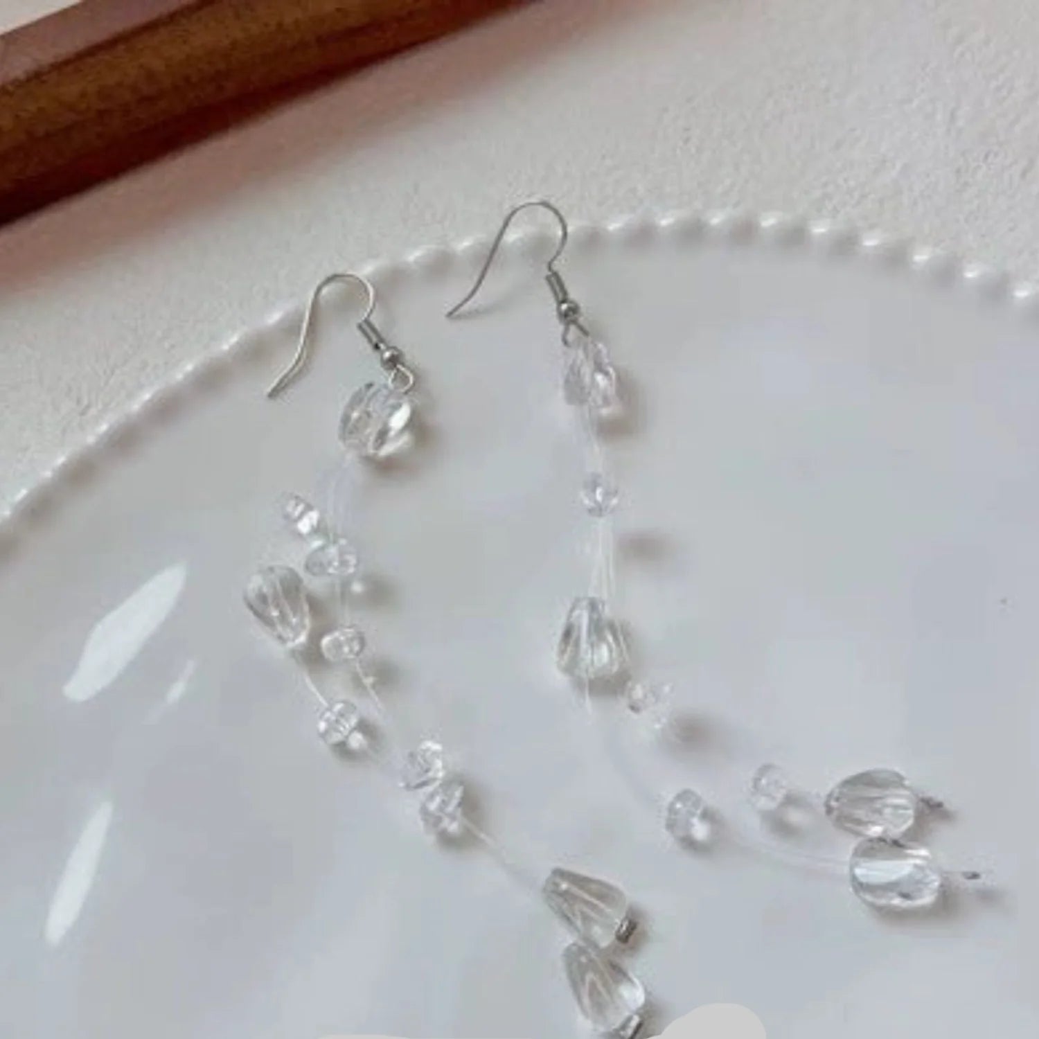 Crystal Droplet Dangle Earrings